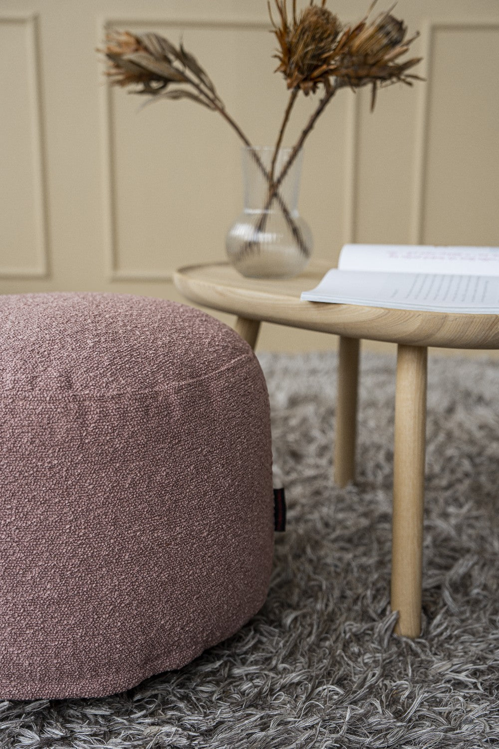 Sittpuff Fotpall Mini Madu Dusty Rose-Mini sittpuffar-Slowdown