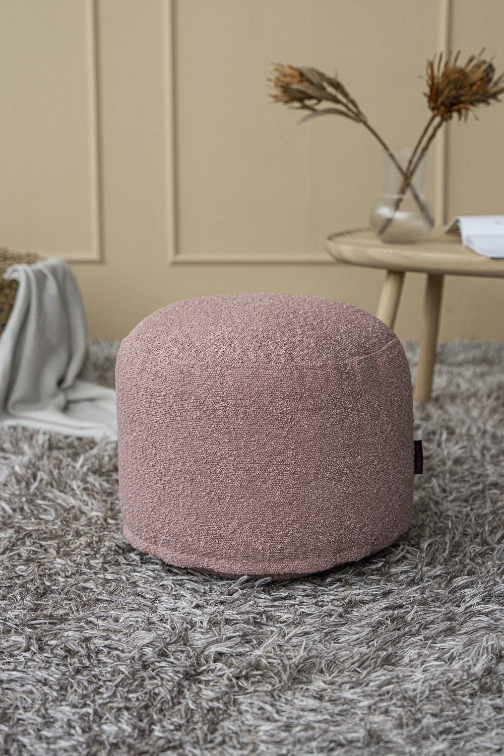 Sittpuff Fotpall Mini Madu Dusty Rose-Mini sittpuffar-Slowdown