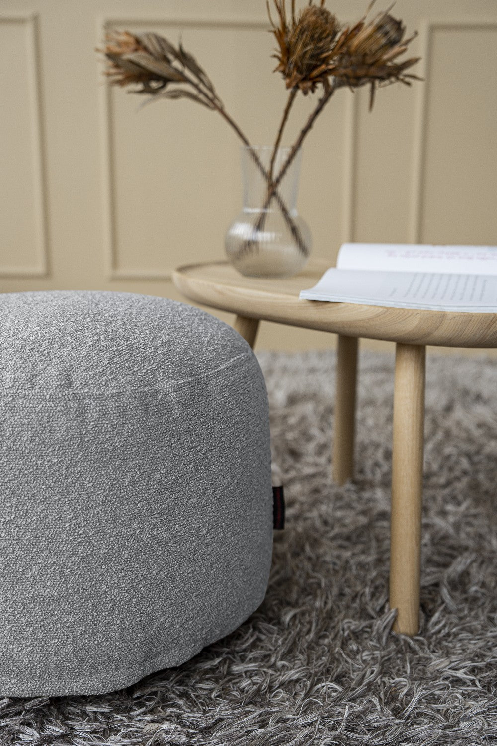 Sittpuff Fotpall Mini Madu Light Grey-Mini sittpuffar-Slowdown