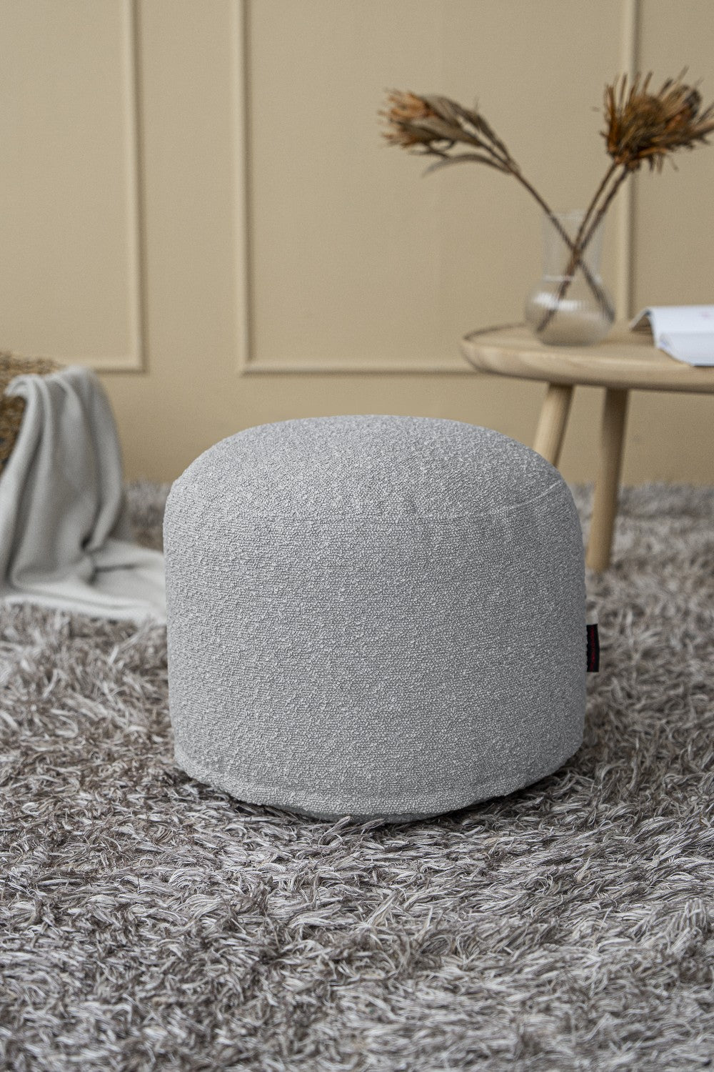 Sittpuff Fotpall Mini Madu Light Grey-Mini sittpuffar-Slowdown