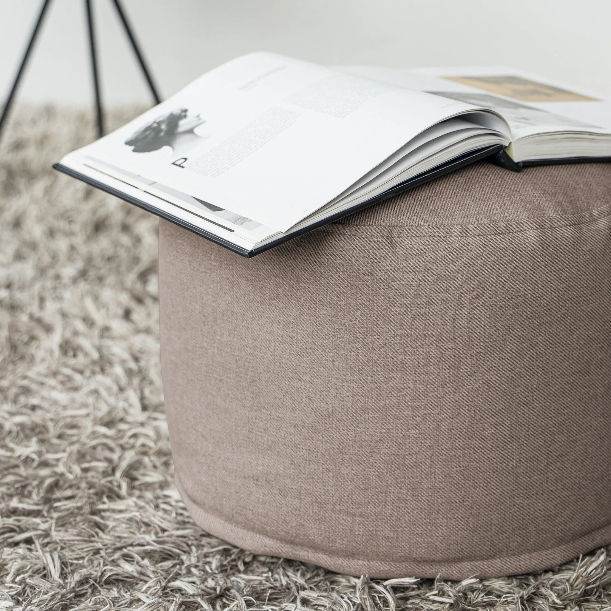 Sittpuff Fotpall Mini Riviera Cacao-Bean bags-Slowdown