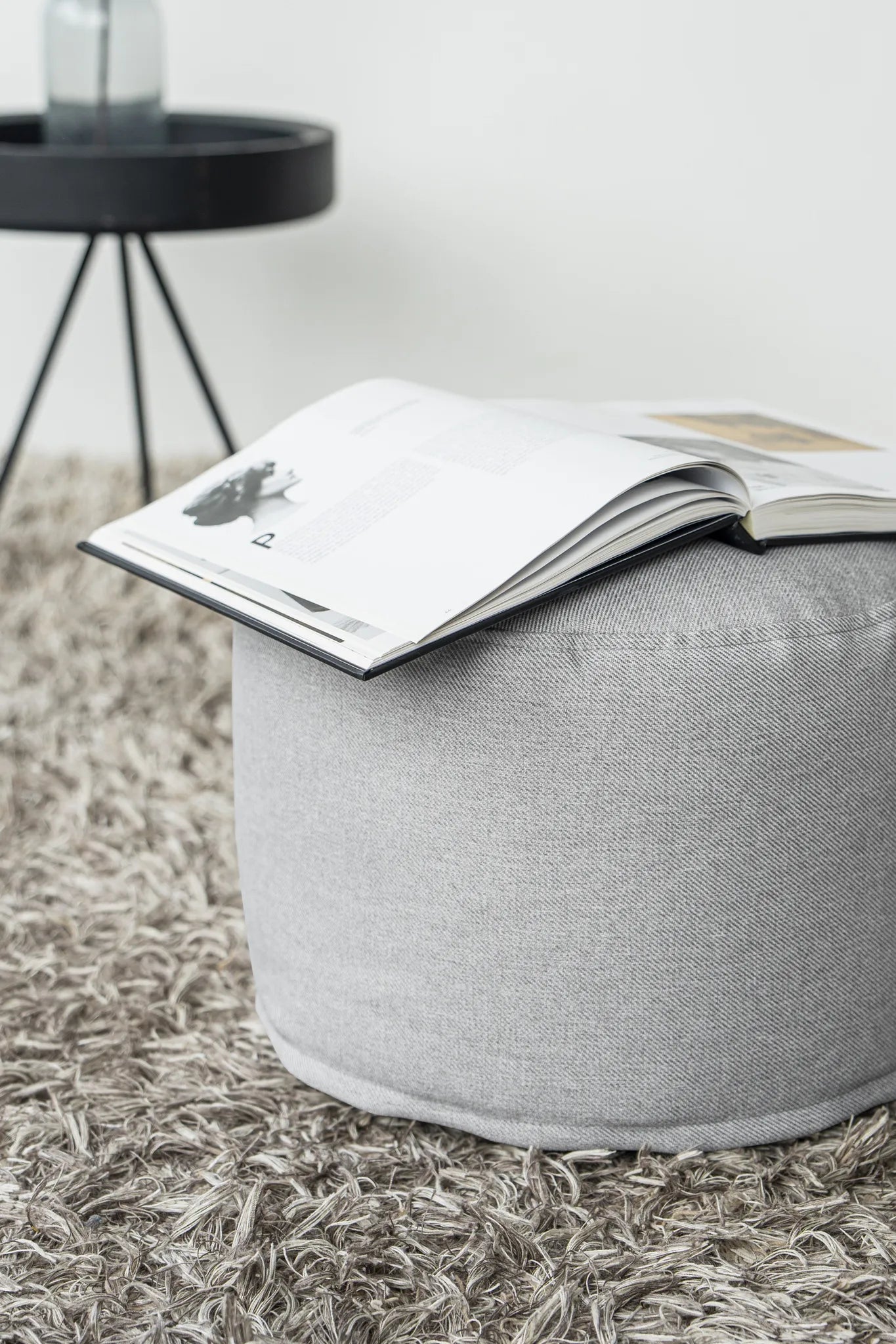 Sittpuff Fotpall Mini Riviera Light Grey-Bean bags-Slowdown