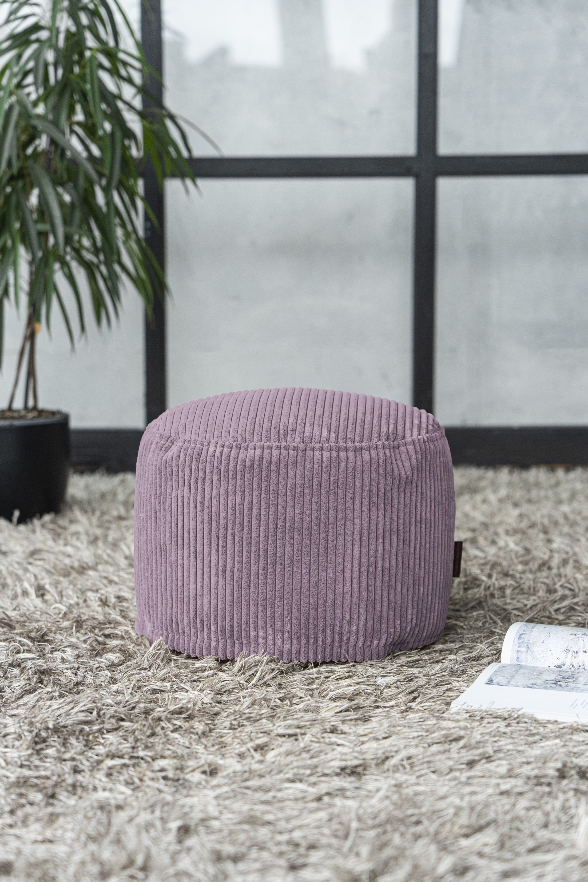 Sittpuff Fotpall Mini Waves Lilac-Mini sittpuffar-Slowdown