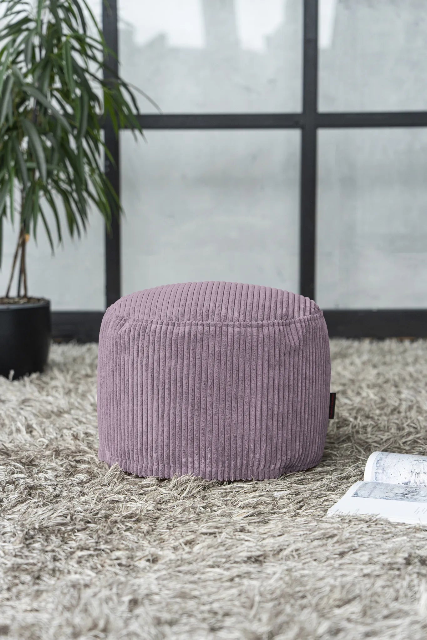 Sittpuff Fotpall Mini Waves Lilac-Mini sittpuffar-Slowdown