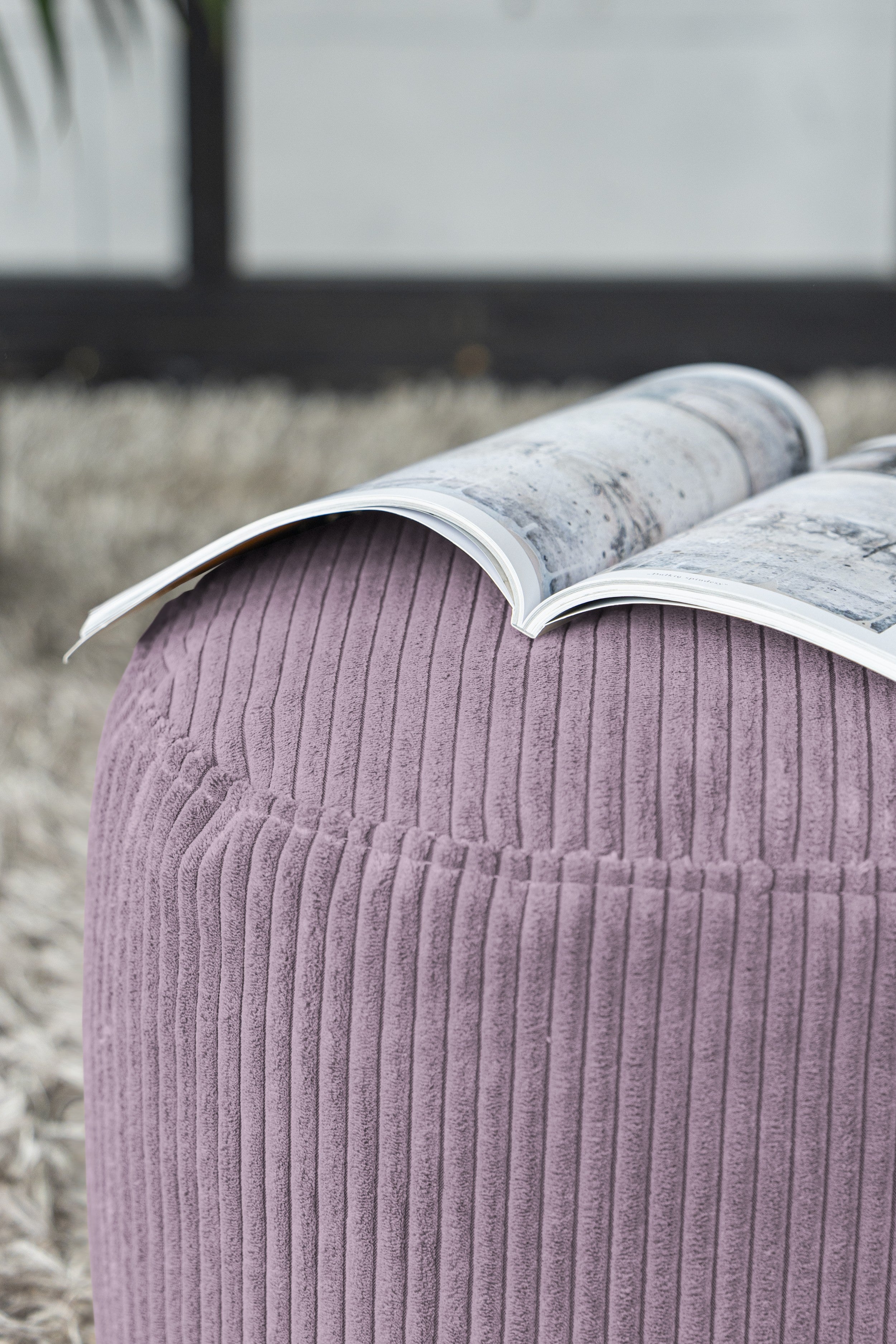 Sittpuff Fotpall Mini Waves Lilac-Mini sittpuffar-Slowdown