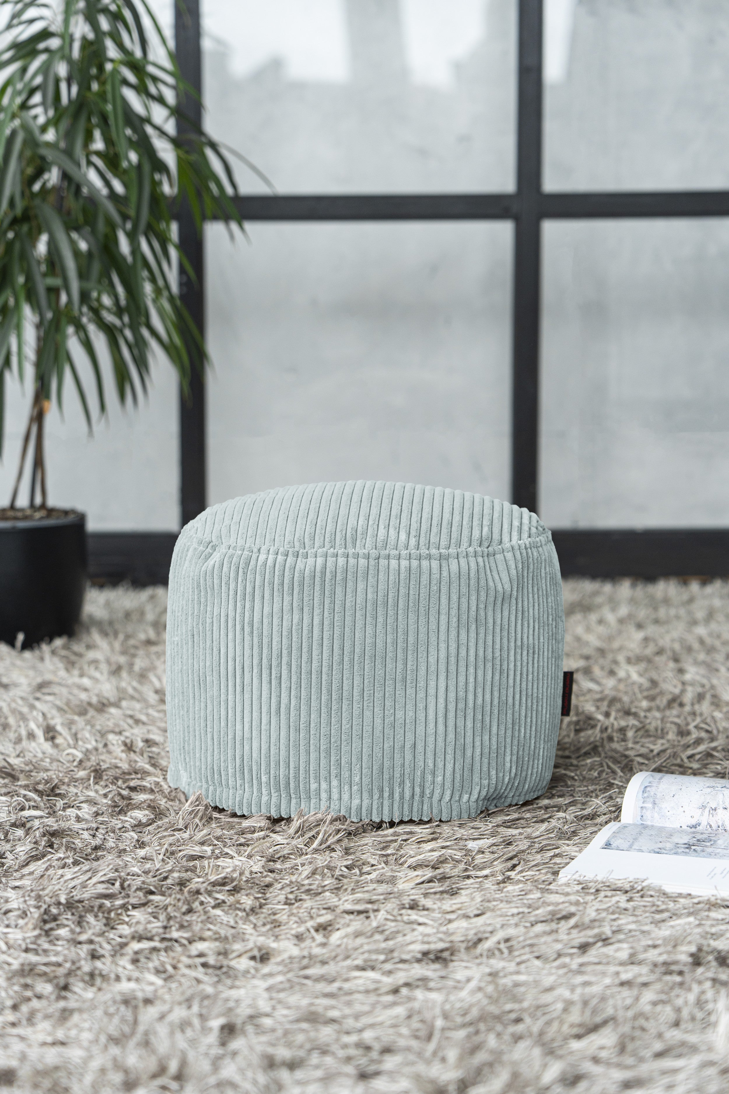 Sittpuff Fotpall Mini Waves Mint-Mini sittpuffar-Slowdown