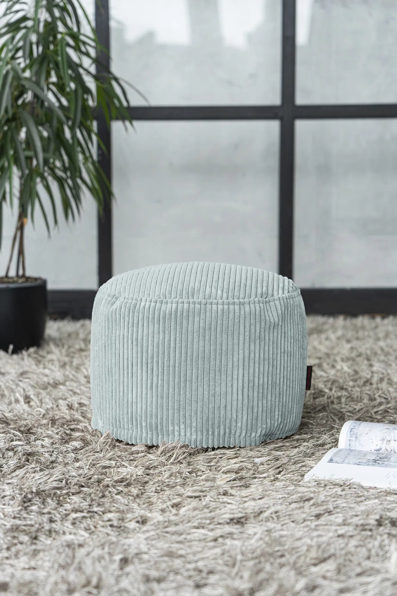 Sittpuff Fotpall Mini Waves Mint-Mini sittpuffar-Slowdown