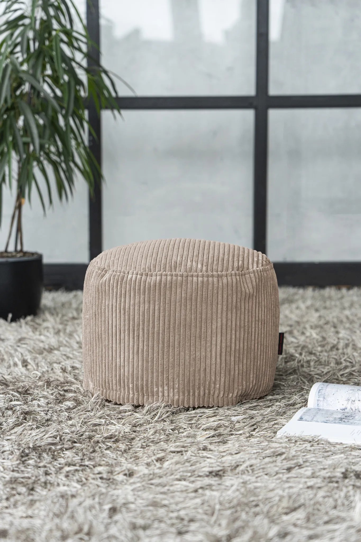 Sittpuff Fotpall Mini Waves Sand-Mini sittpuffar-Slowdown