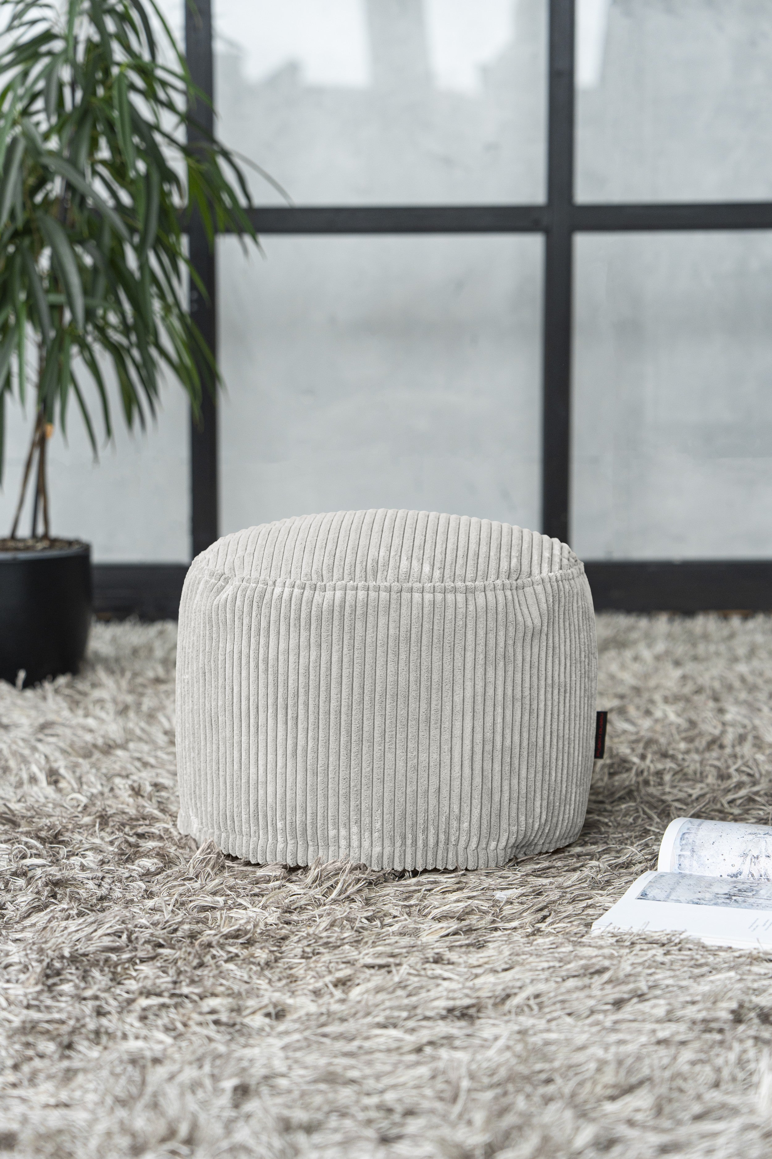 Sittpuff Fotpall Mini Waves Snow-Mini sittpuffar-Slowdown