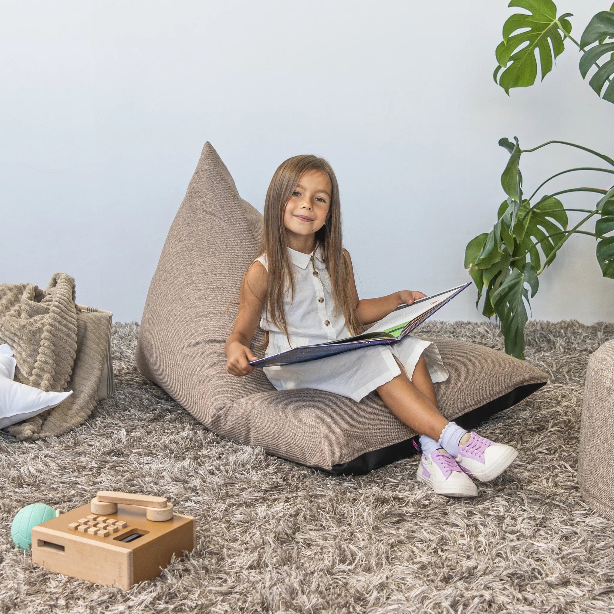 Sittsäck Barnfåtölj Razzy Home Cacao-Barnfåtölj-Slowdown