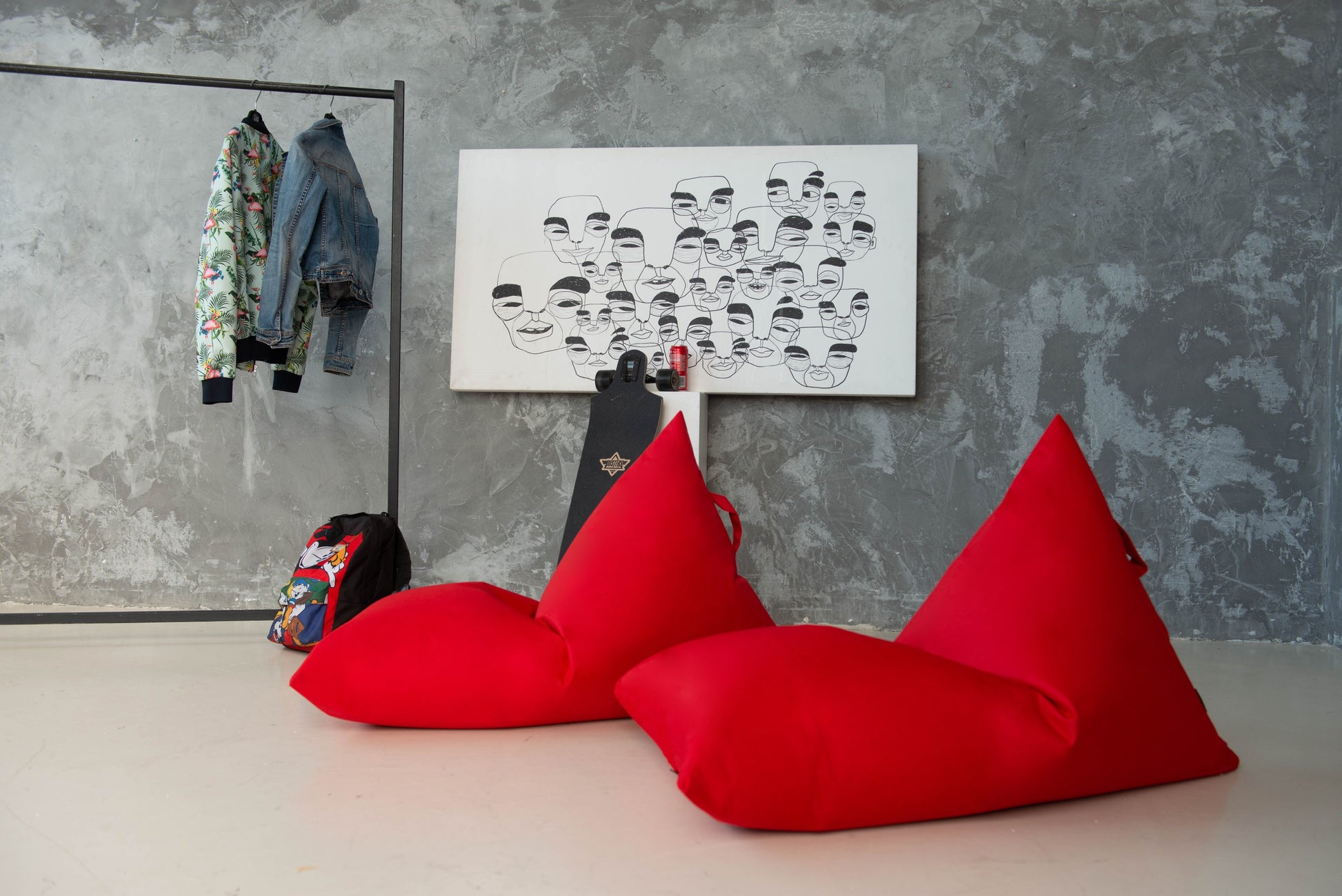 Sittsäck Barnfåtölj Razzy OX Red-Barnfåtölj-Slowdown