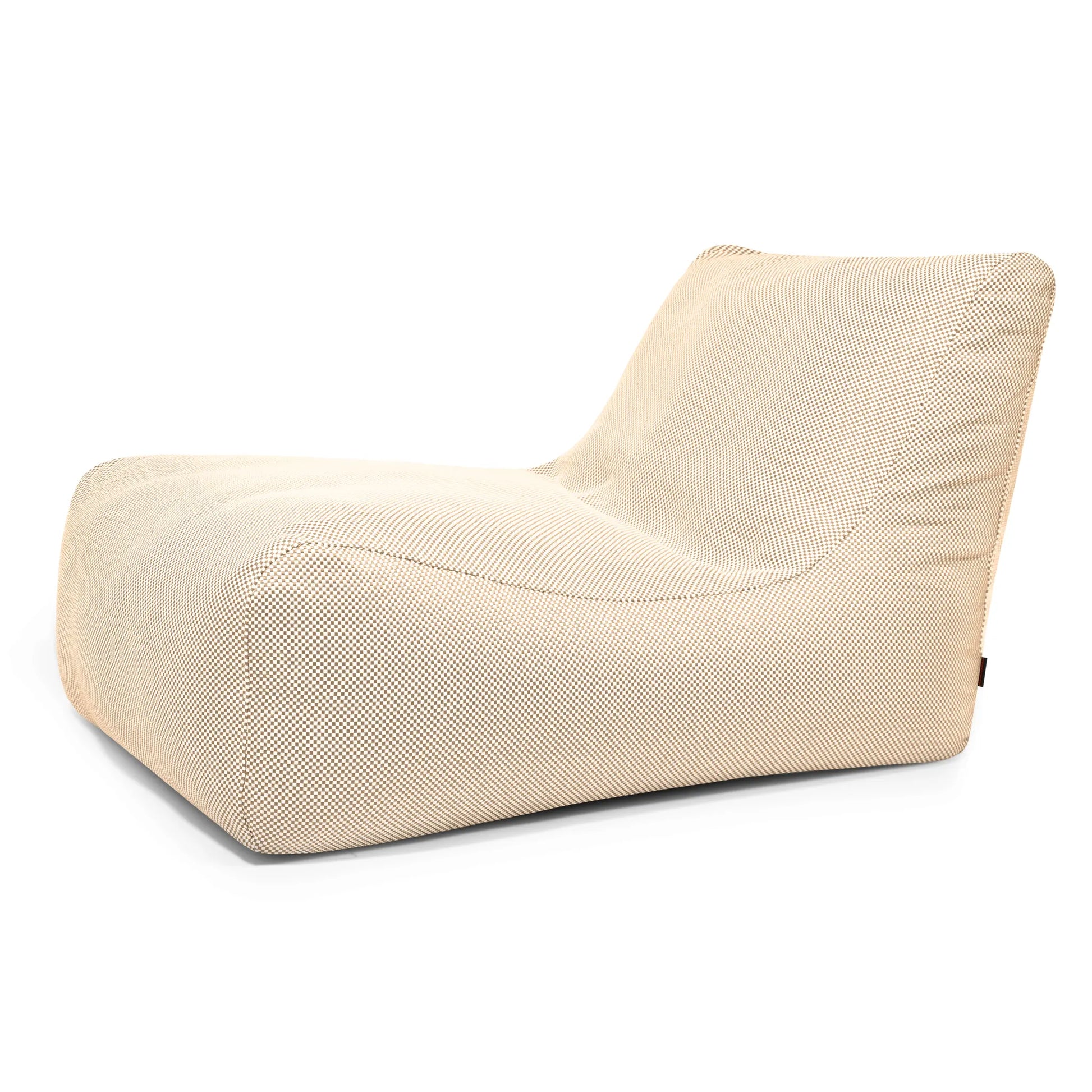 Beige sittsäck Lounge 100 Capri, bred fåtölj med texturerat tyg och högt ryggstöd.
