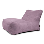 Lila ribbad sittsäcksfåtölj Lounge 100 Waves med bred rygg och bekväm design.