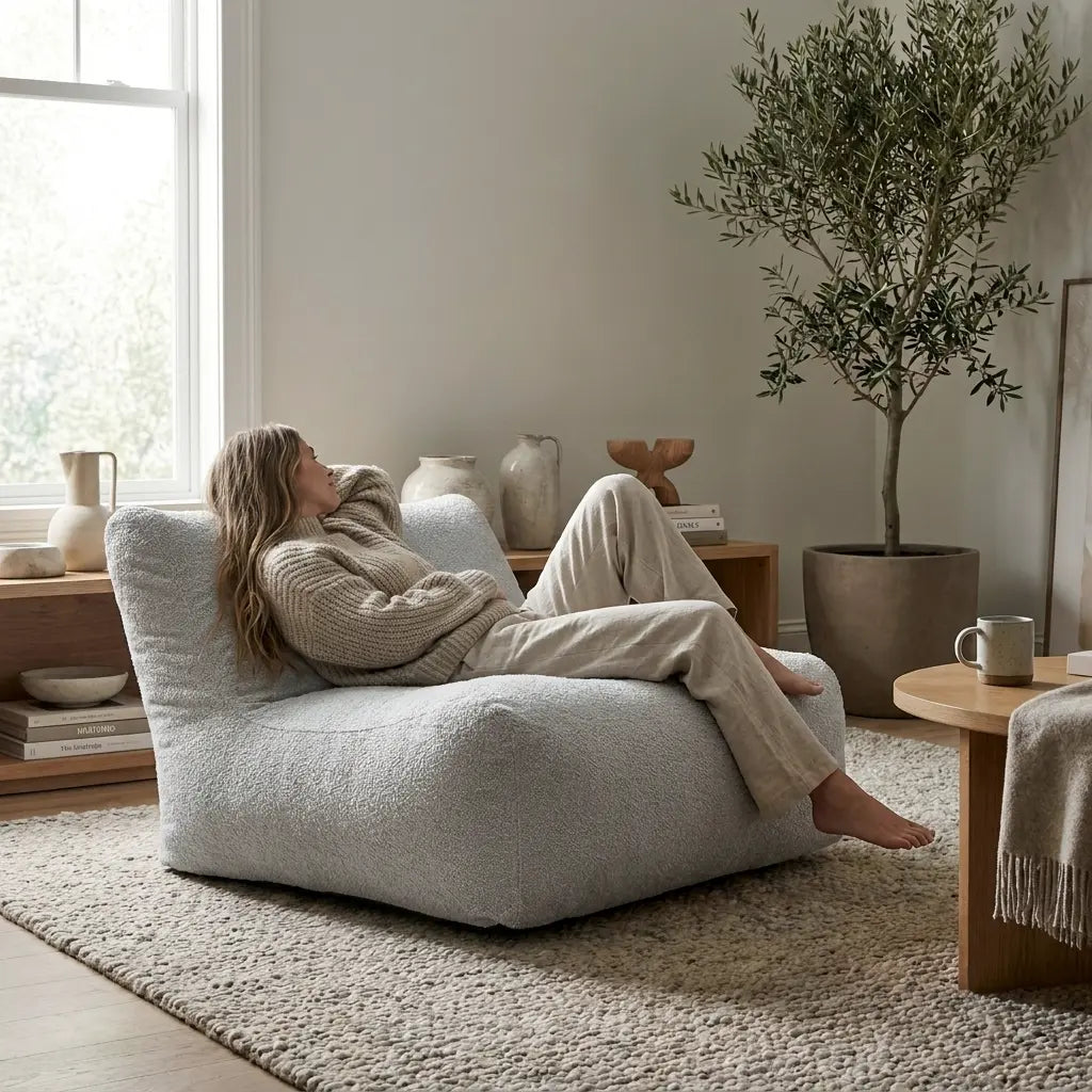 Sittsäck Soffa Lounge Madu Light Grey