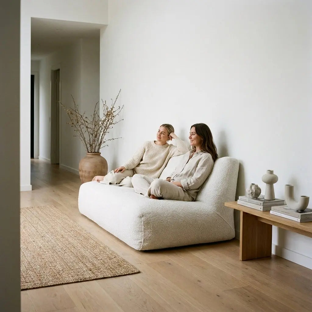 Sittsäck Soffa Tube 160 Madu White