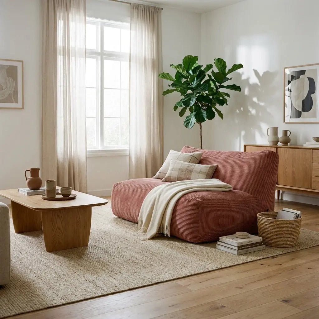 Sittsäck Soffa Tube 160 Waves Coral
