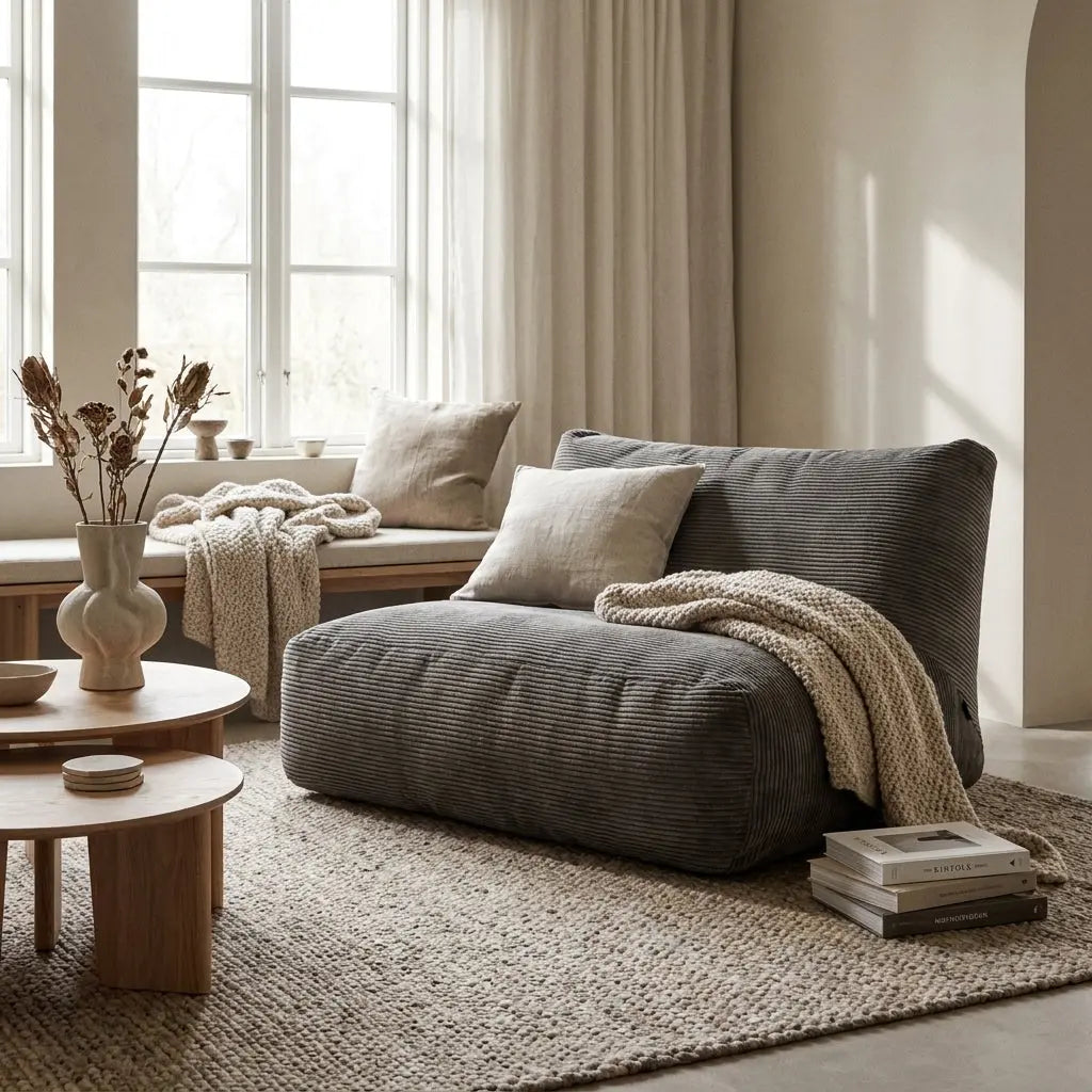 Sittsäck Soffa Tube 160 Waves Dark Grey