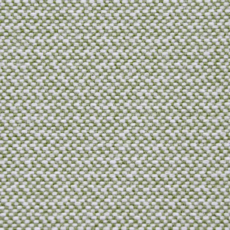 Textured fabric in green and white suitable for outdoor furniture, highlighting its durable and stylish design.