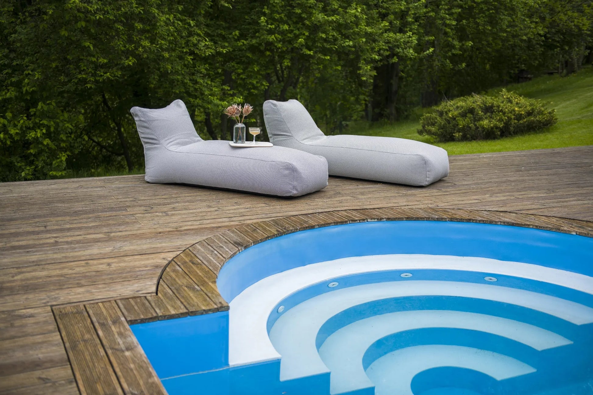 Sittsäck solsäng - solsäng Capri Blue-Bean bags-Slowdown