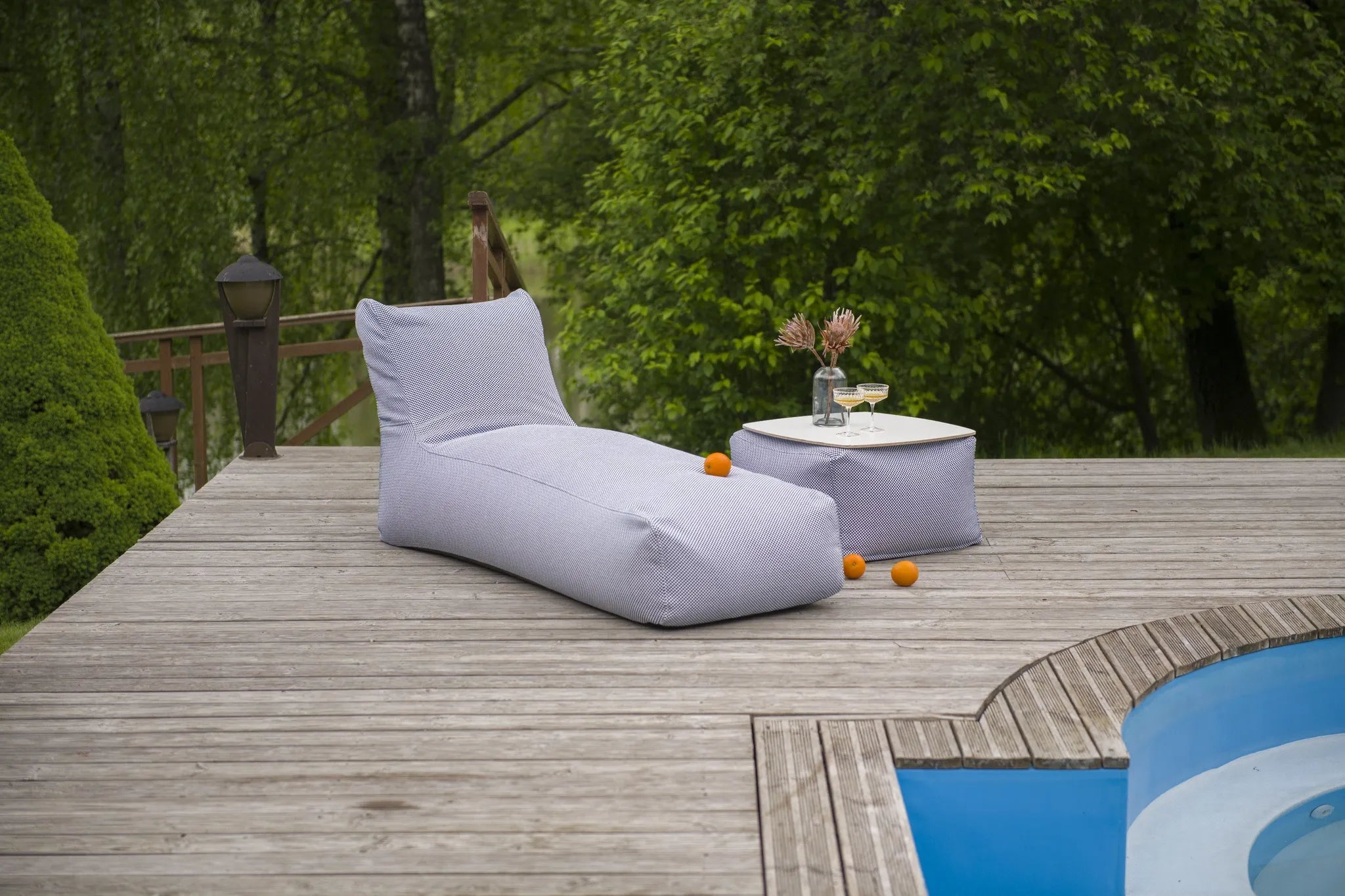 Sittsäck solsäng - solsäng Capri Blue-Bean bags-Slowdown
