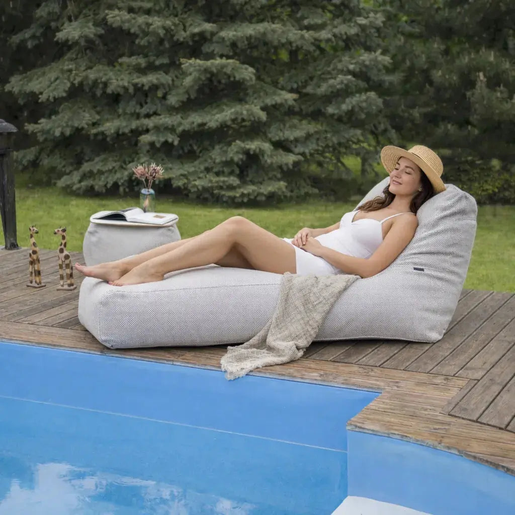Sittsäck solsäng - solsäng Capri Grey-Bean bags-Slowdown