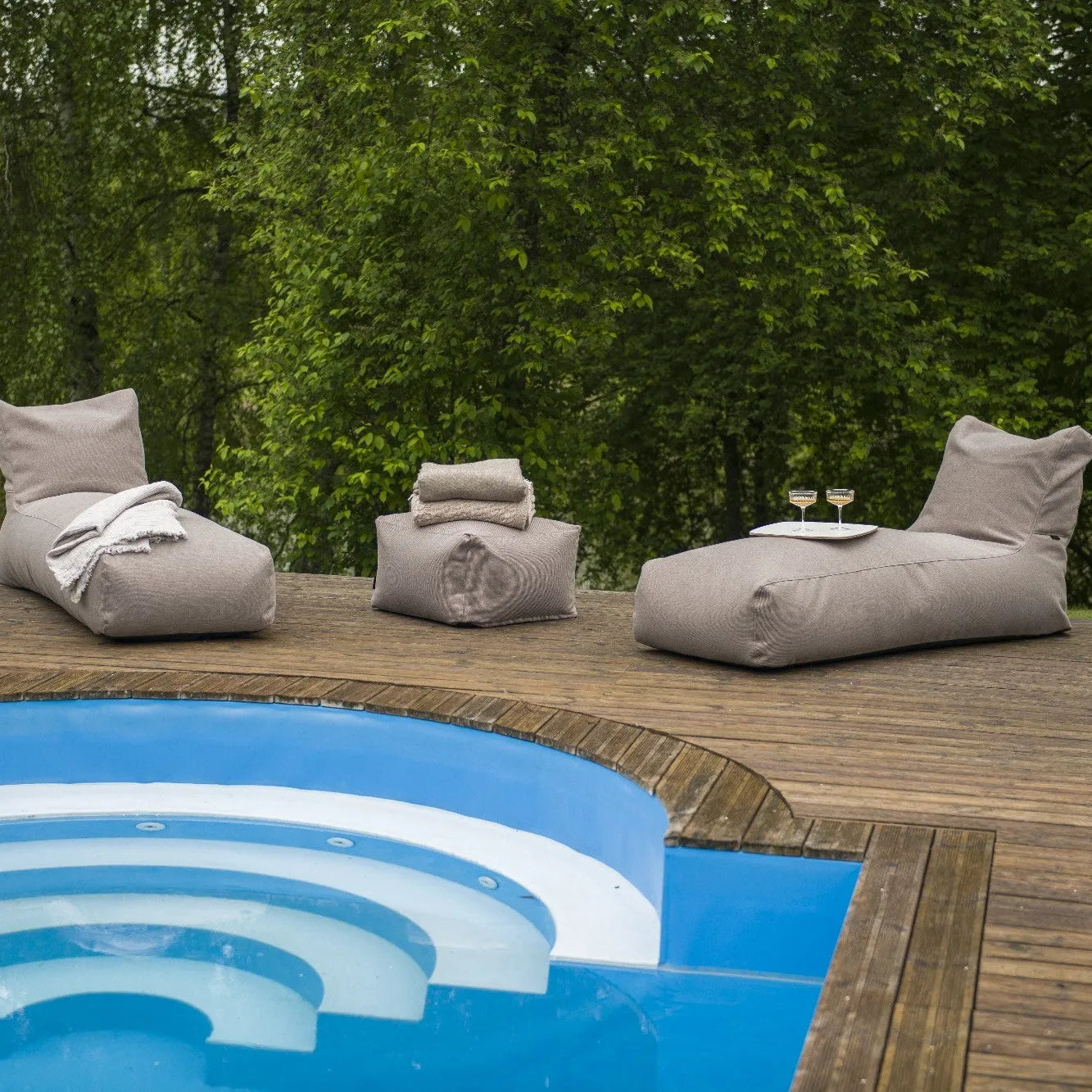 Sittsäck solsäng - solsäng Riviera Cacao-Bean bags-Slowdown