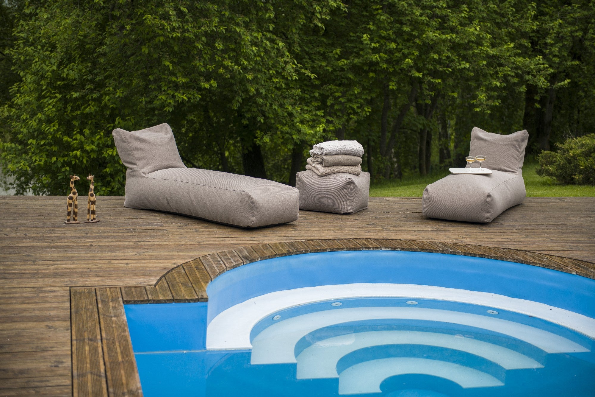 Sittsäck solsäng - solsäng Riviera Cacao-Bean bags-Slowdown
