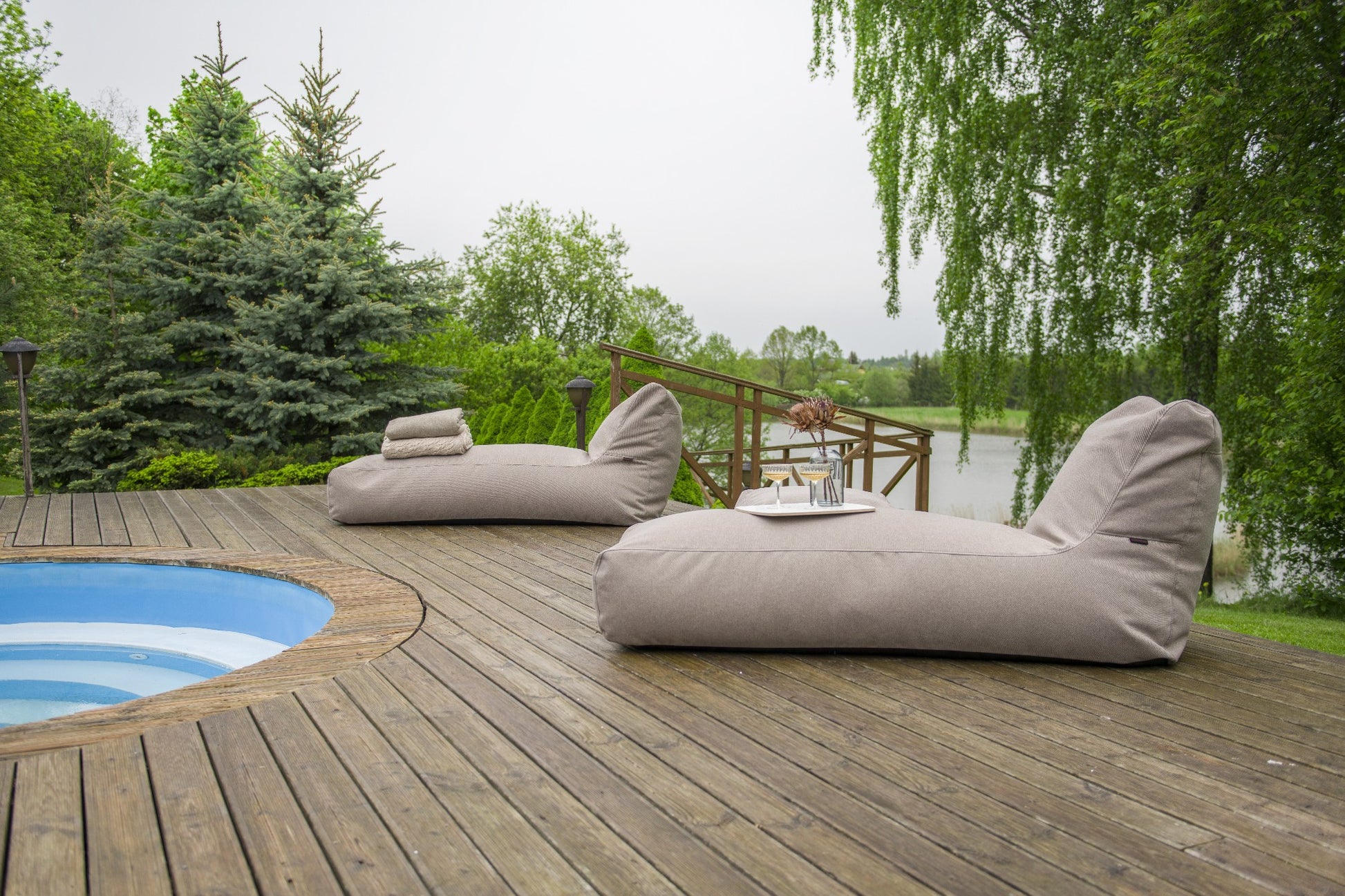 Sittsäck solsäng - solsäng Riviera Cacao-Bean bags-Slowdown