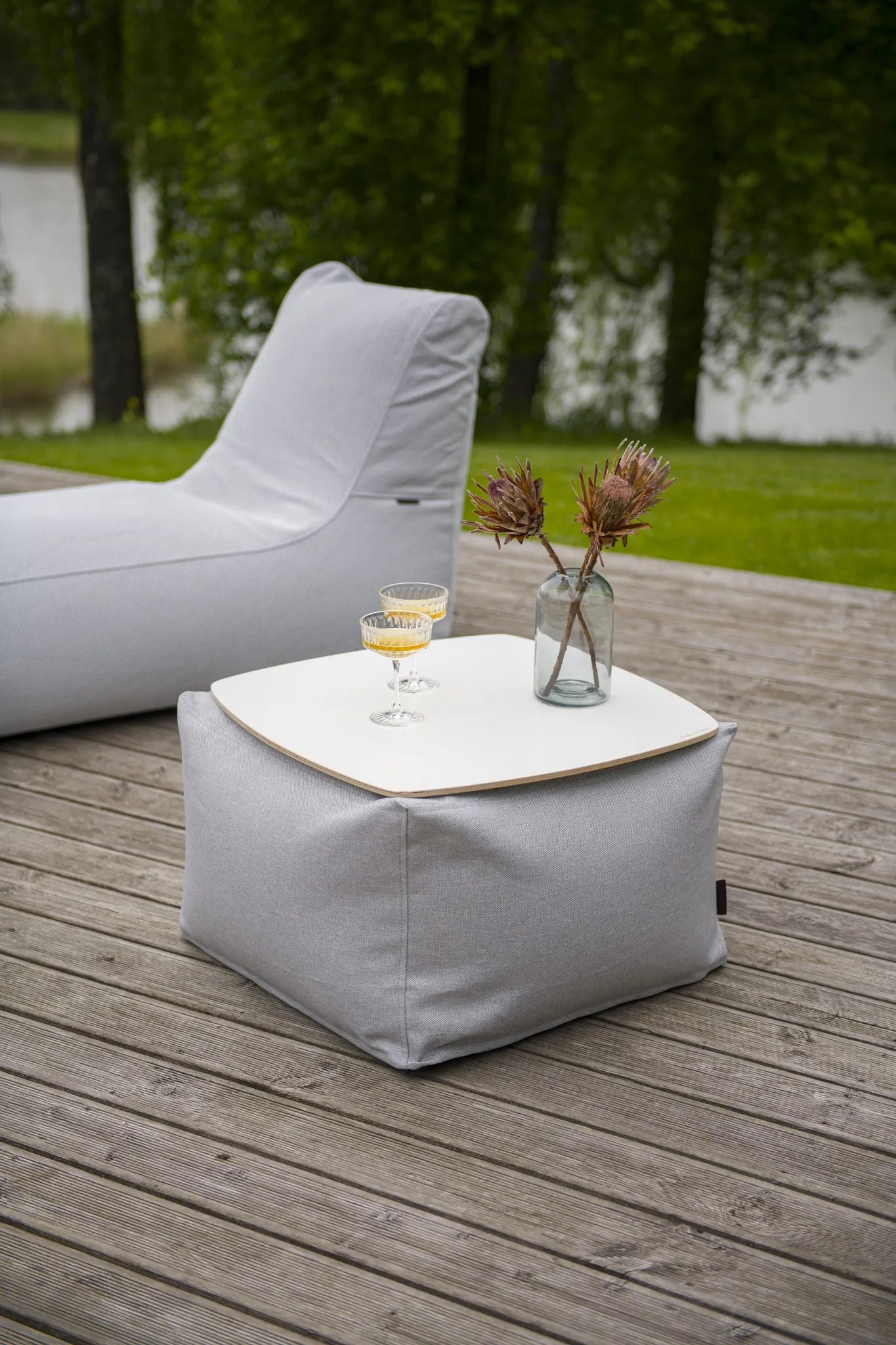 Sittsäck solsäng - solsäng Riviera Light Grey-Bean bags-Slowdown