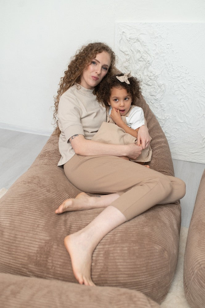 Foam Bean Bag Snug Long 130 Waves Sand