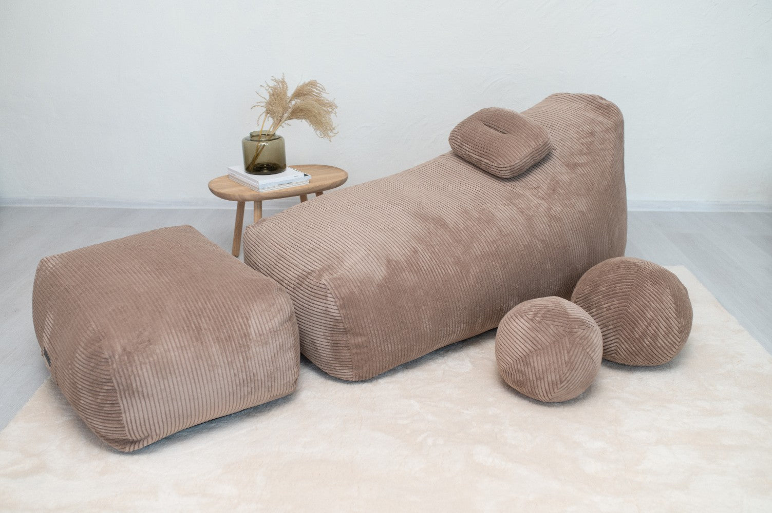 Foam Bean Bag Snug Long 130 Waves Sand