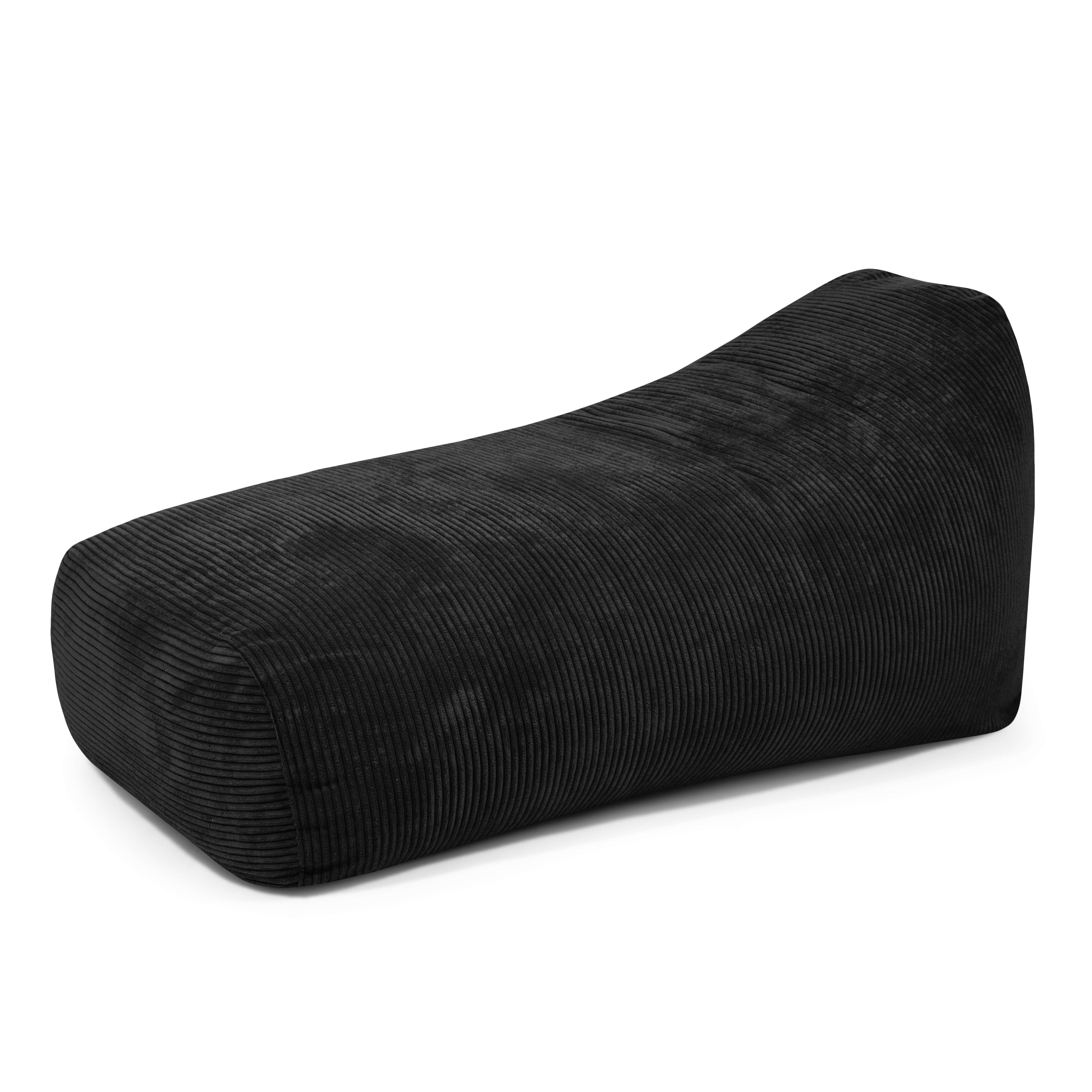 Foam Bean bag Snug Long 140 Waves Black