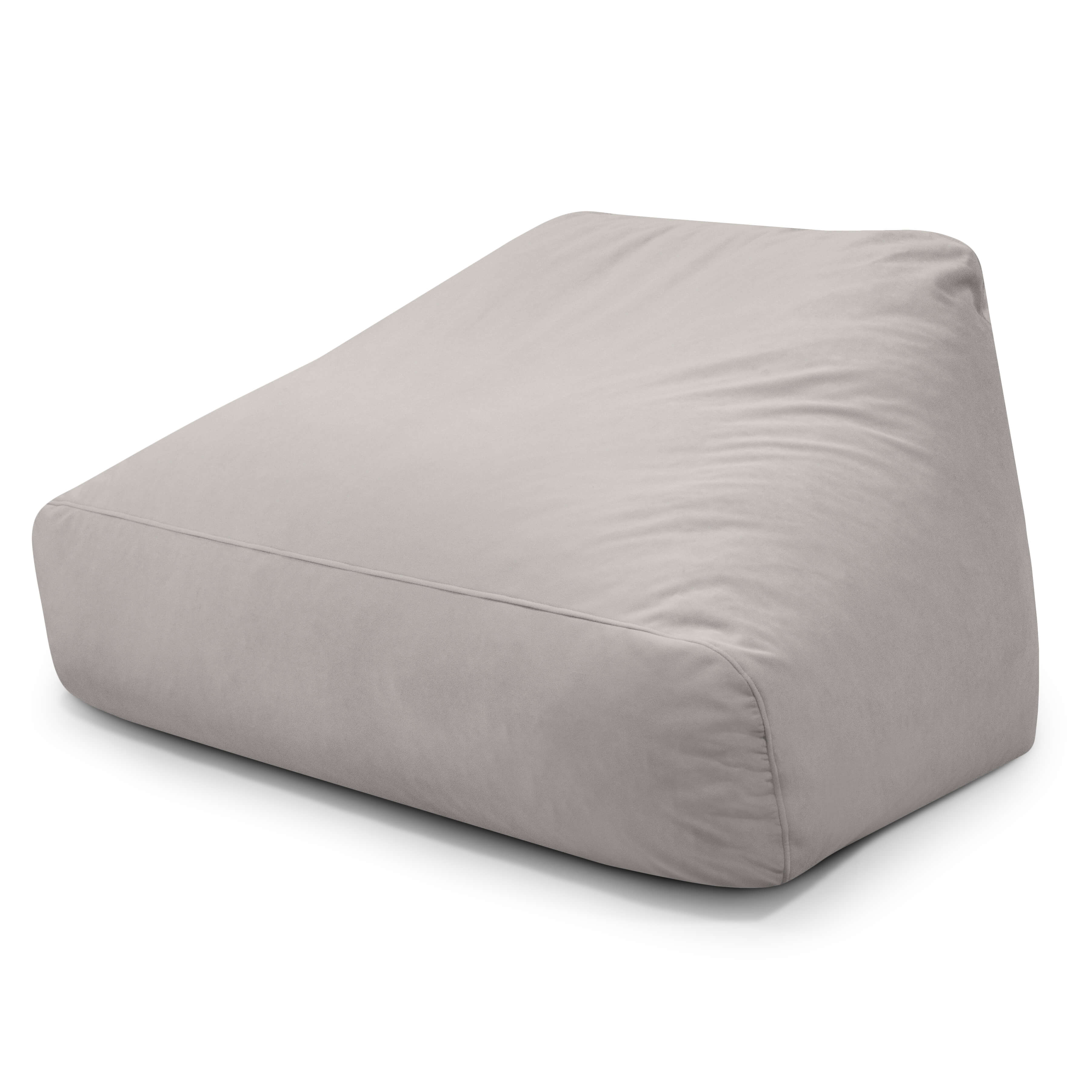 Foam Bean Bag Sofa Snug Barcelona White Grey