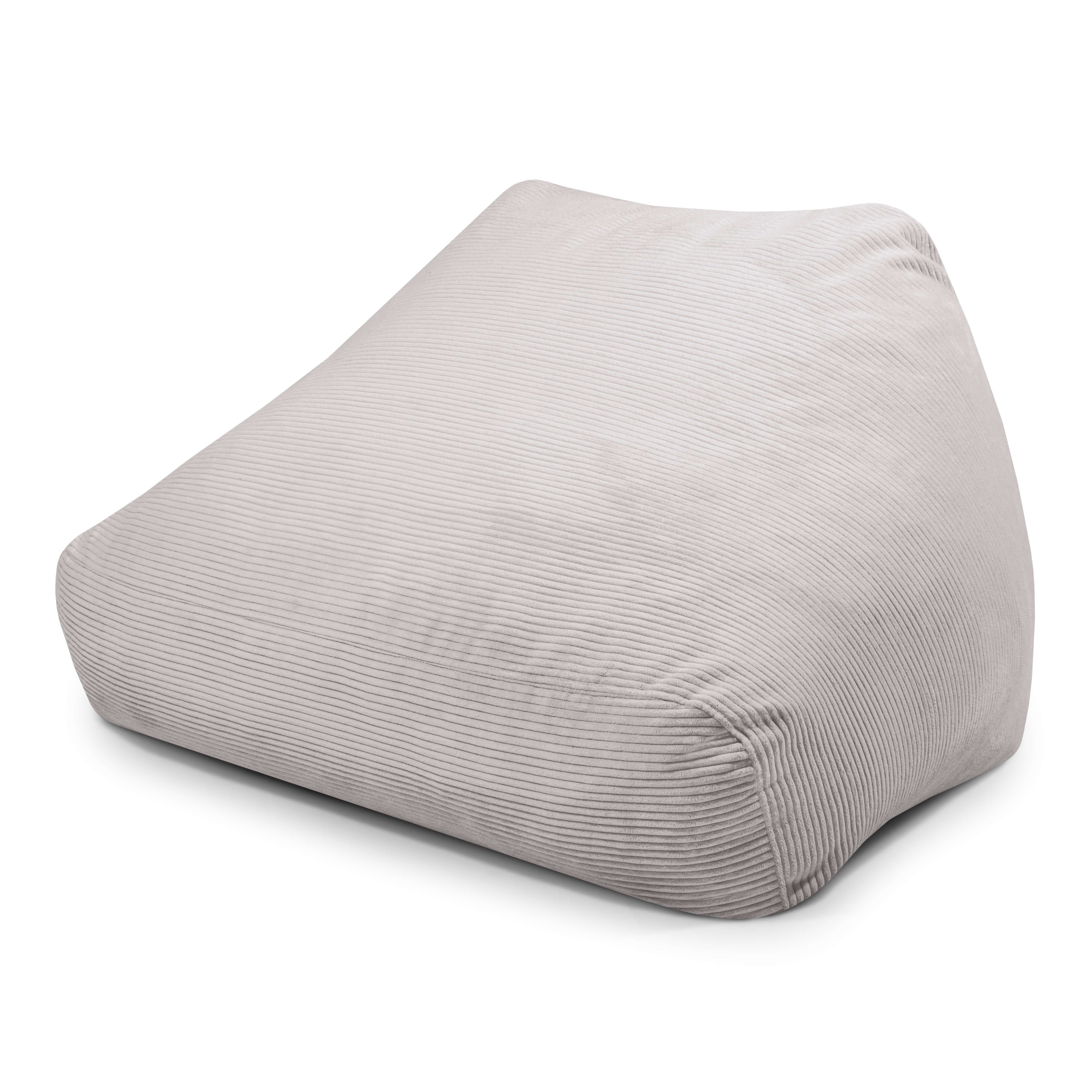 Foam Bean Bag Sofa Snug Waves White Grey
