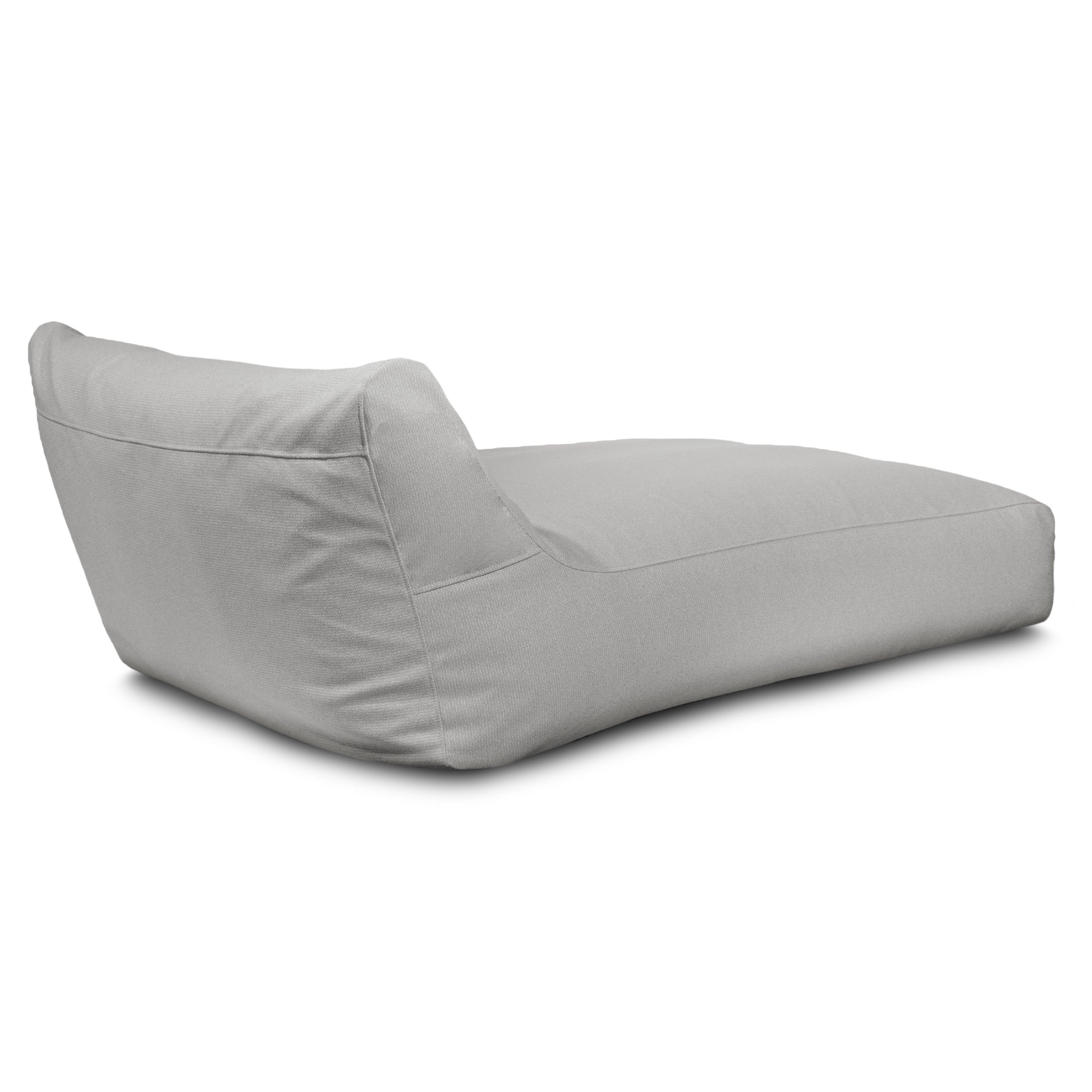 sittsäck solsäng Dunẽs White Grey i grå färg, perfekt för avkoppling vid poolen eller på terrassen.