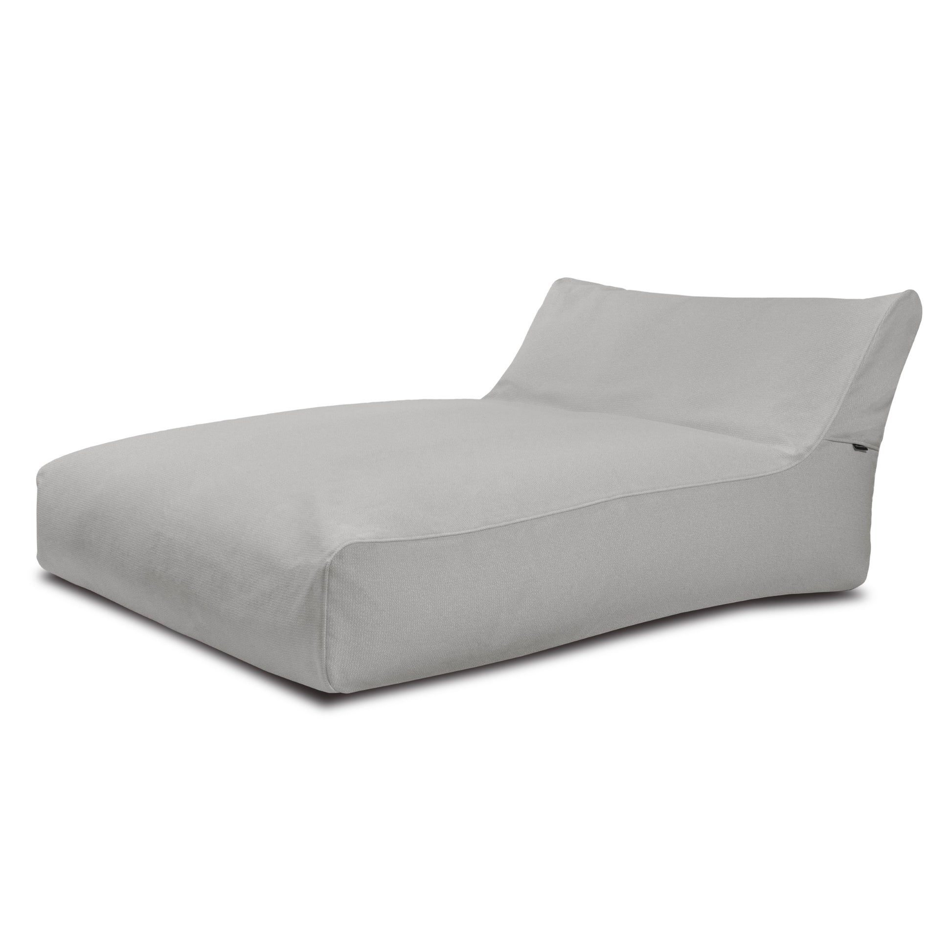 sittsäck solsäng Dunẽs White Grey - bekväm och stilren solstol för avkoppling vid poolen eller terrassen.