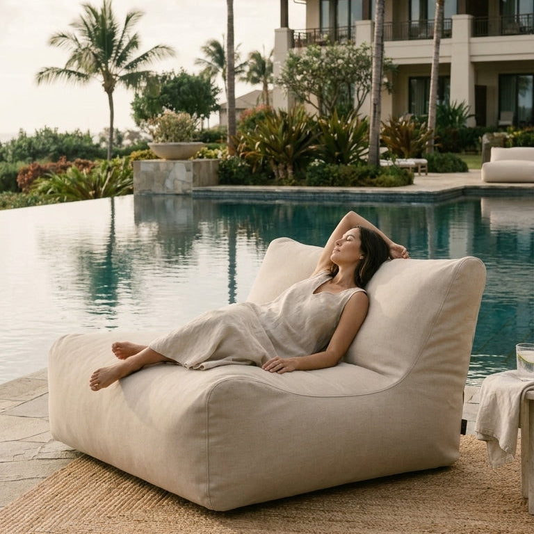 Sittsäck Soffa Lounge Outside Beige