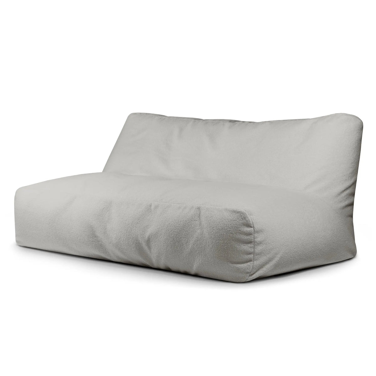 Sittsäck Soffa Tube 190 Teddy White Grey SLOWDOWN