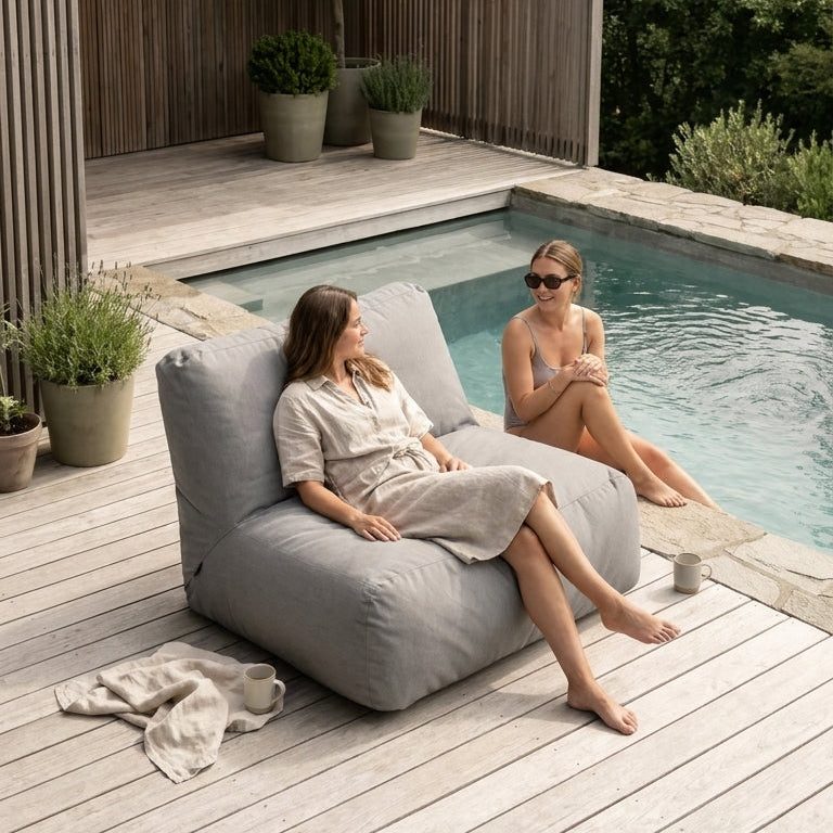 Sittsäck Soffa Tube Colorin White Grey