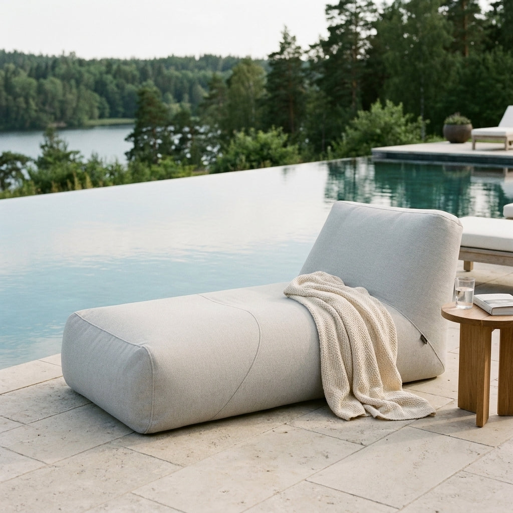Sittsäck Tube 100 Dagbädd Dunẽs Fluffy White