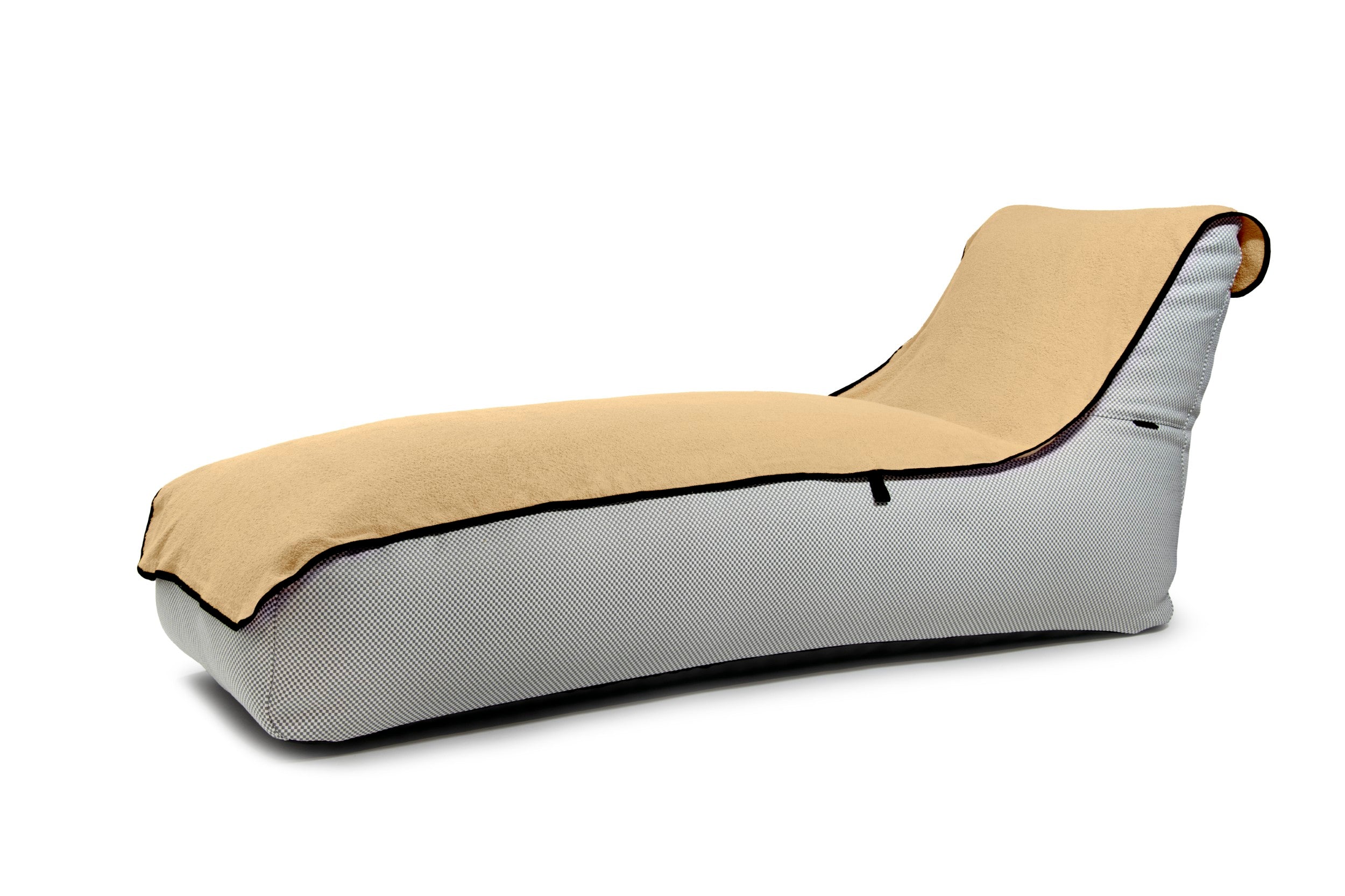 Premium strandhanddukar för solsäng och strand Beige 230x65 cm för avkoppling på stranden.
