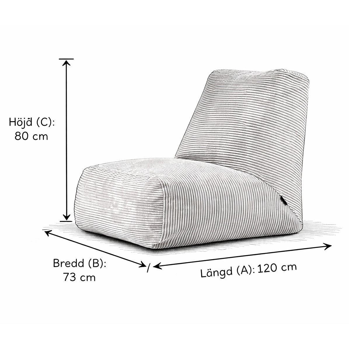 Sittsäck Tube Waves Chocolate