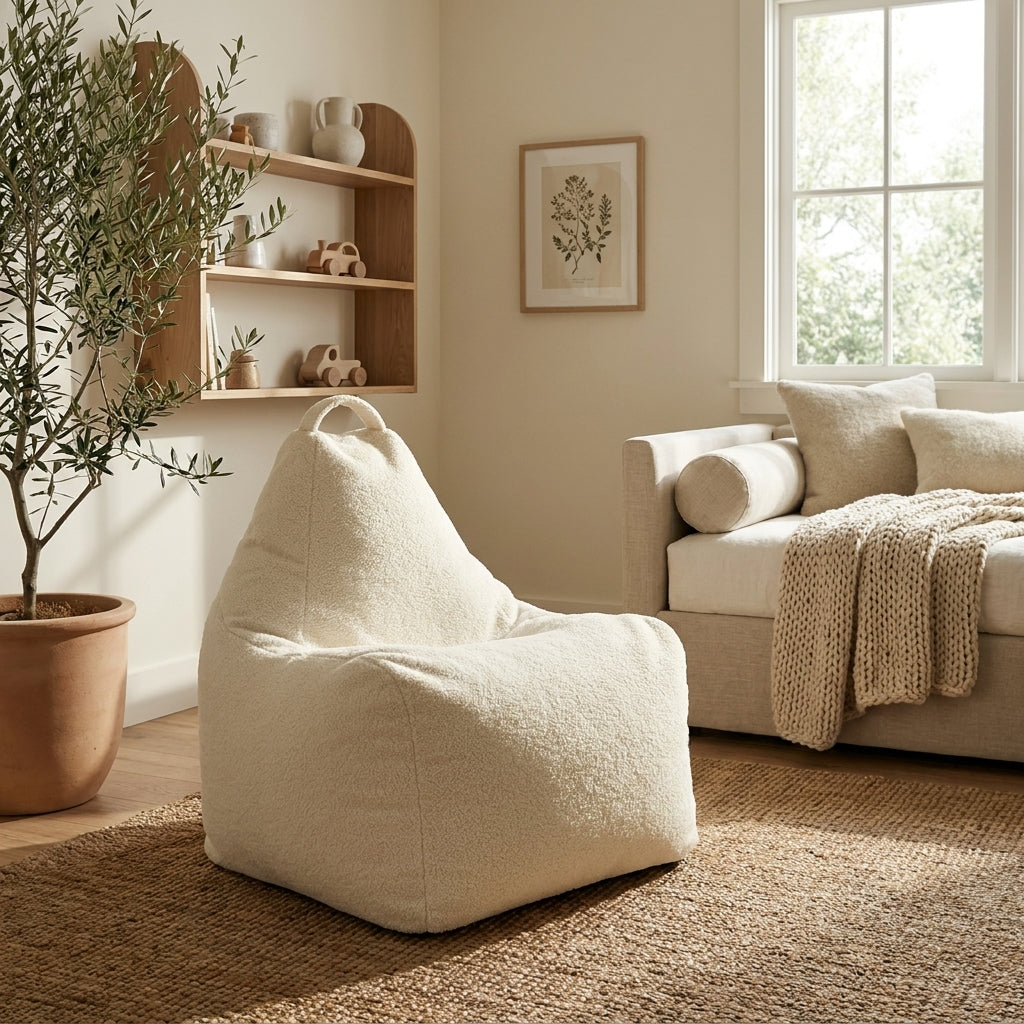 Sittsäck Play Teddy Cream