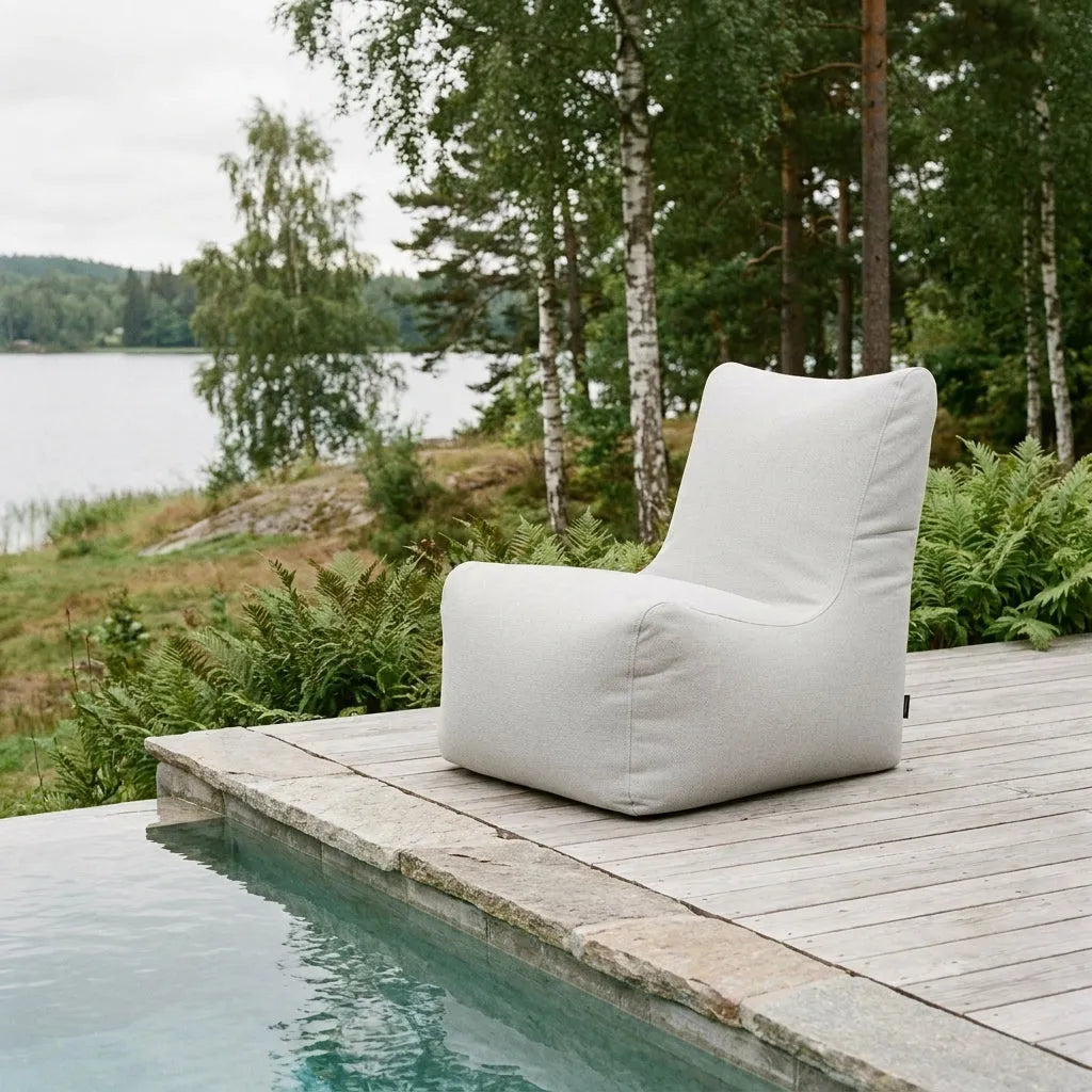 Sittsäck Fåtölj Seat Dunẽs Fluffy White