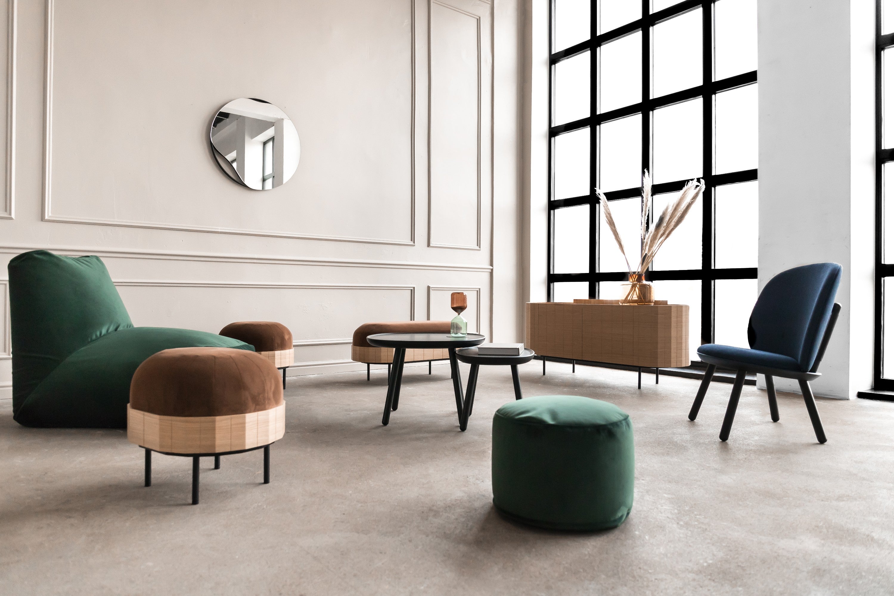 Bean bag Tube Barcelona Green