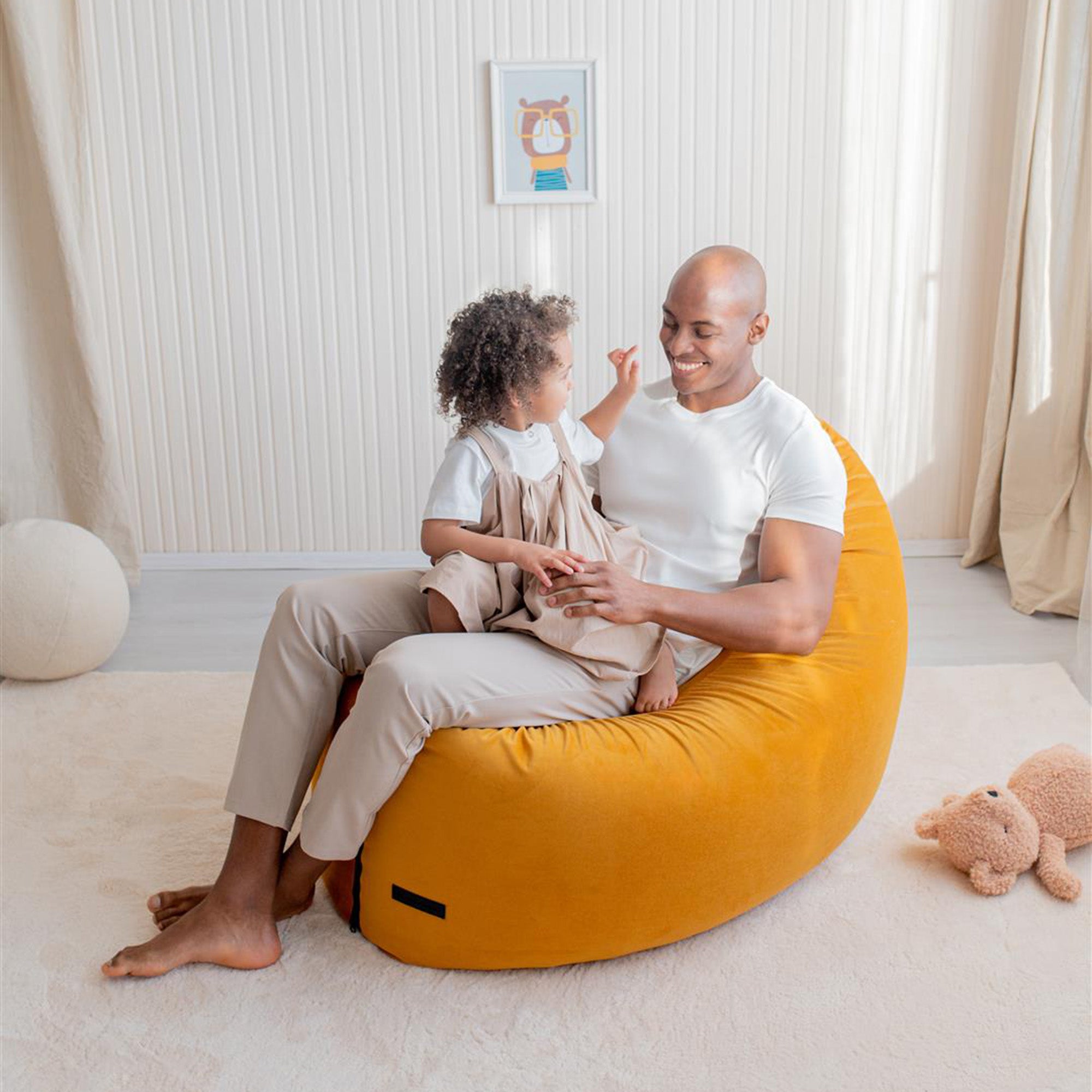 Bean bag Clip Clap 115 Barcelona Mustard