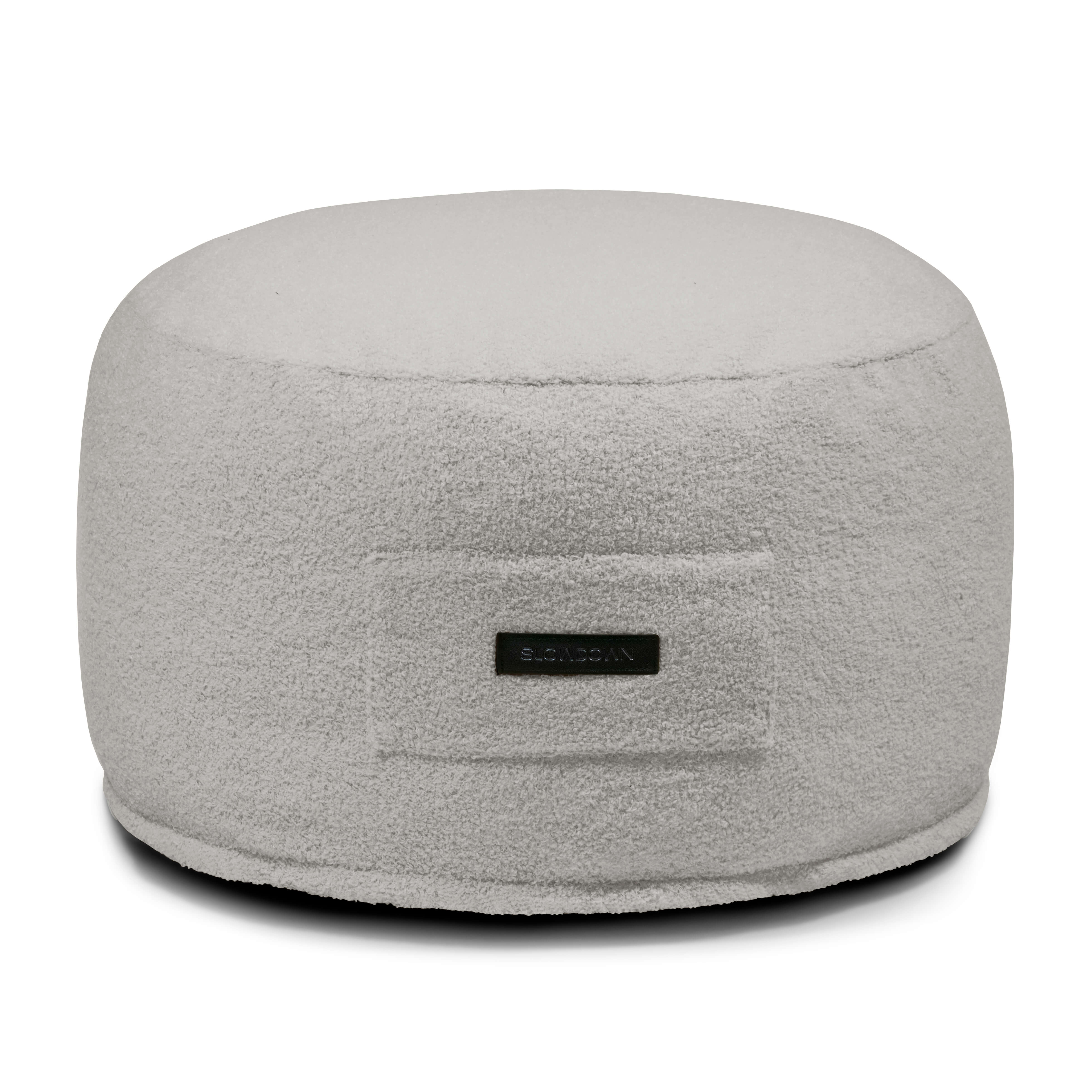 Foam Footstool On 60 Teddy White Grey