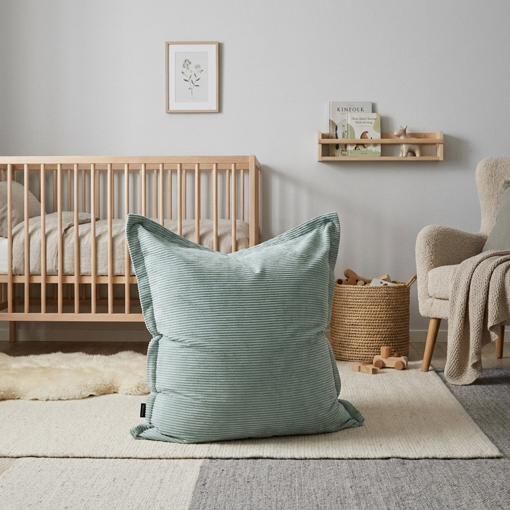 Me wave manchester små barn sittkudde - saccosäck 1-4 år OEKO-TEX ® Mint