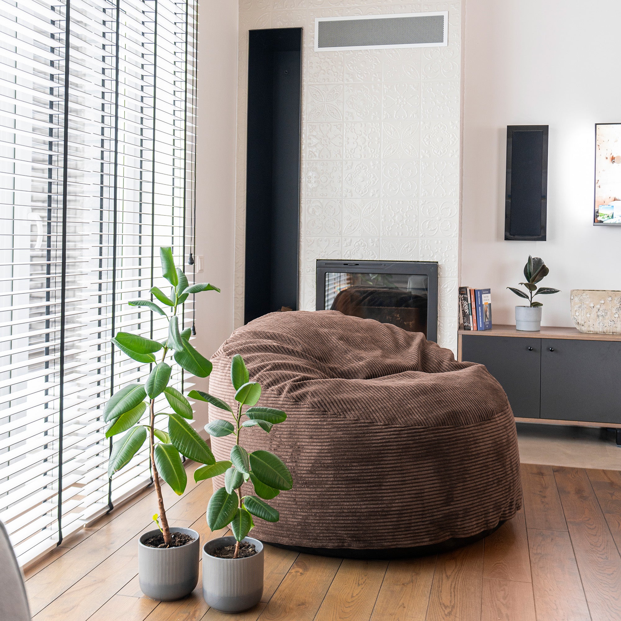 Fåtölj Sittsäck Om 110 Waves Chocolate