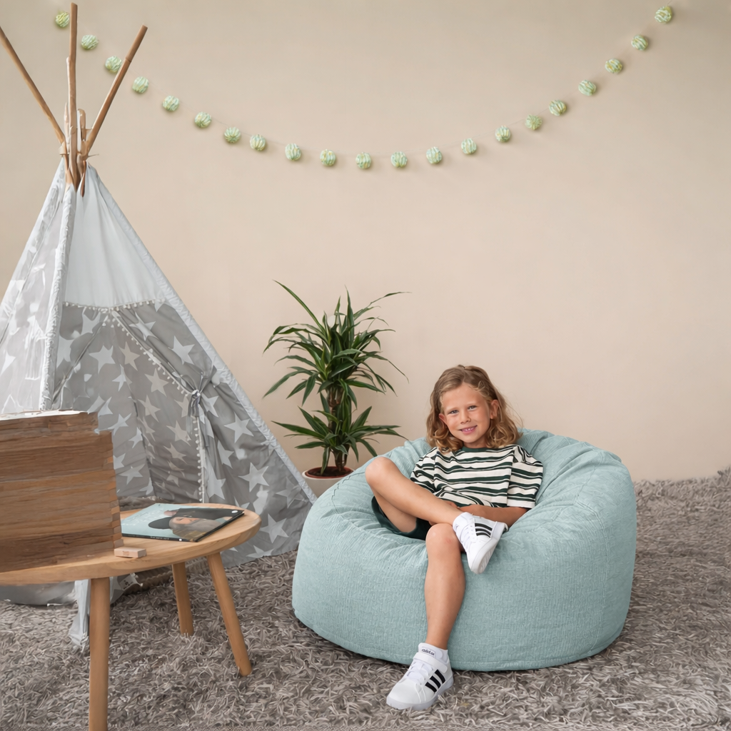 Barnfåtölj Sittsäck Om 85 Waves Mint